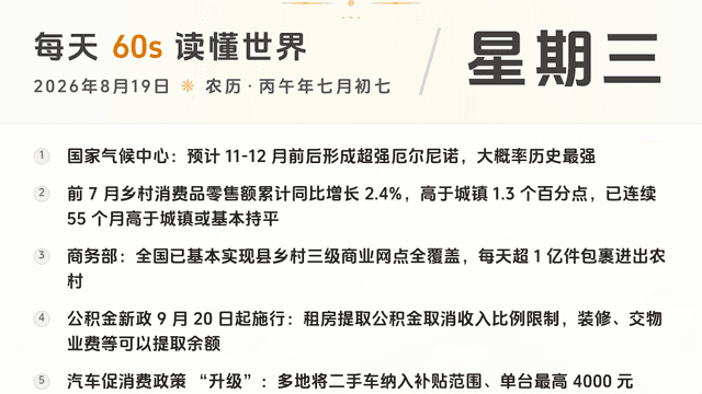 60S读懂世界 · 2026-08-19