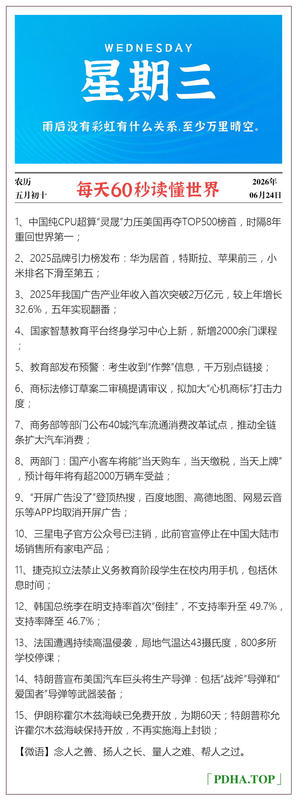 每日60s资讯图