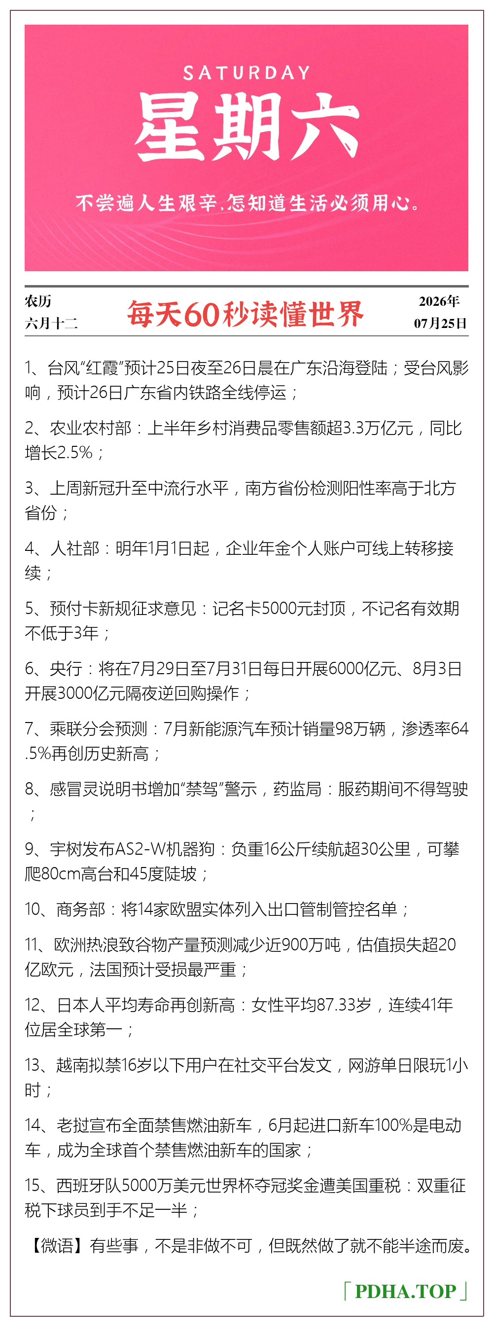 每日60s资讯图