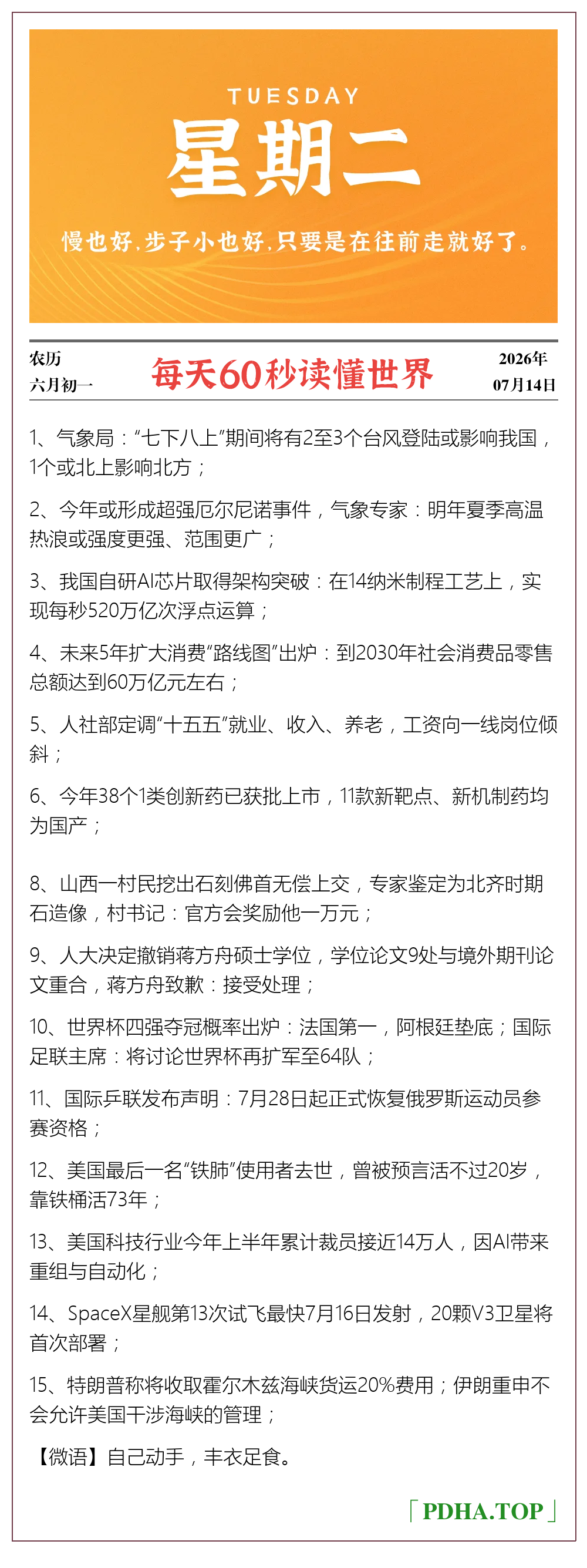 每日60s资讯图