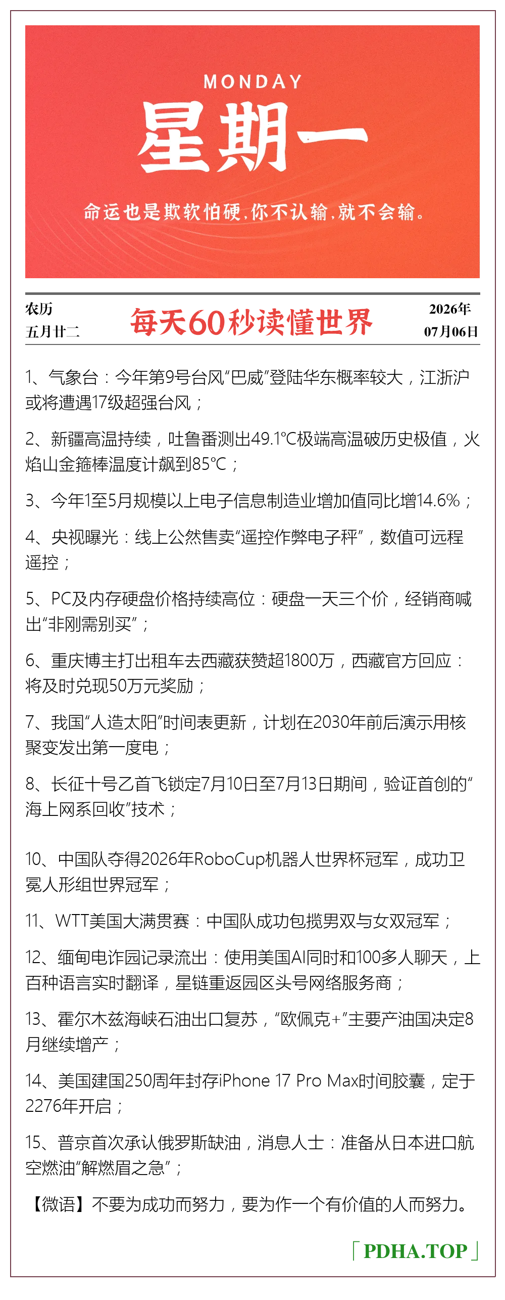 每日60s资讯图