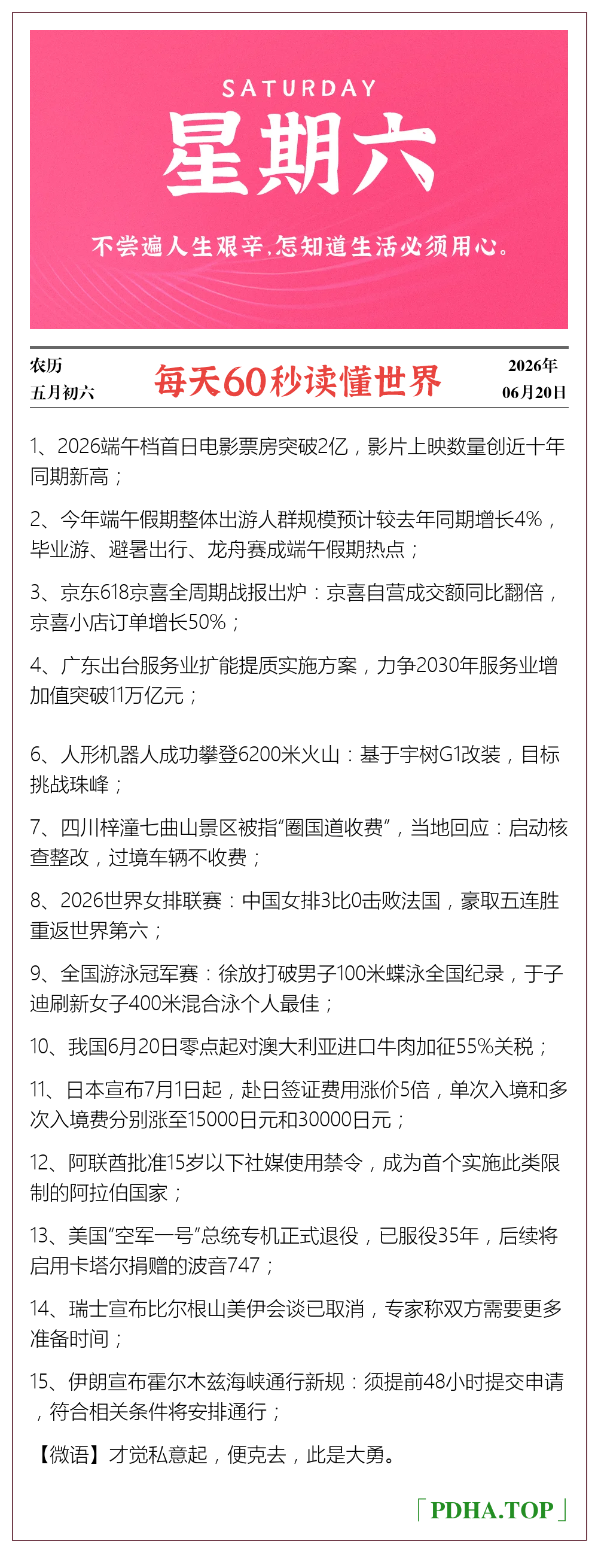 每日60s资讯图