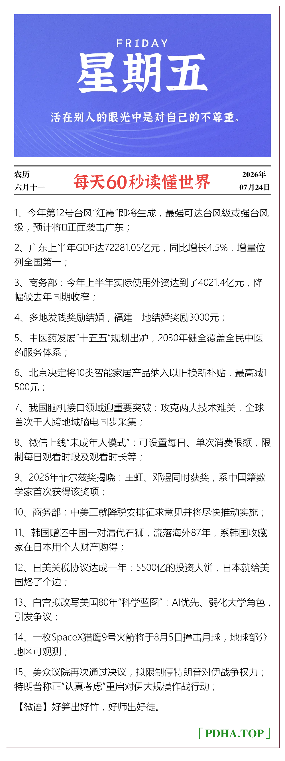 每日60s资讯图