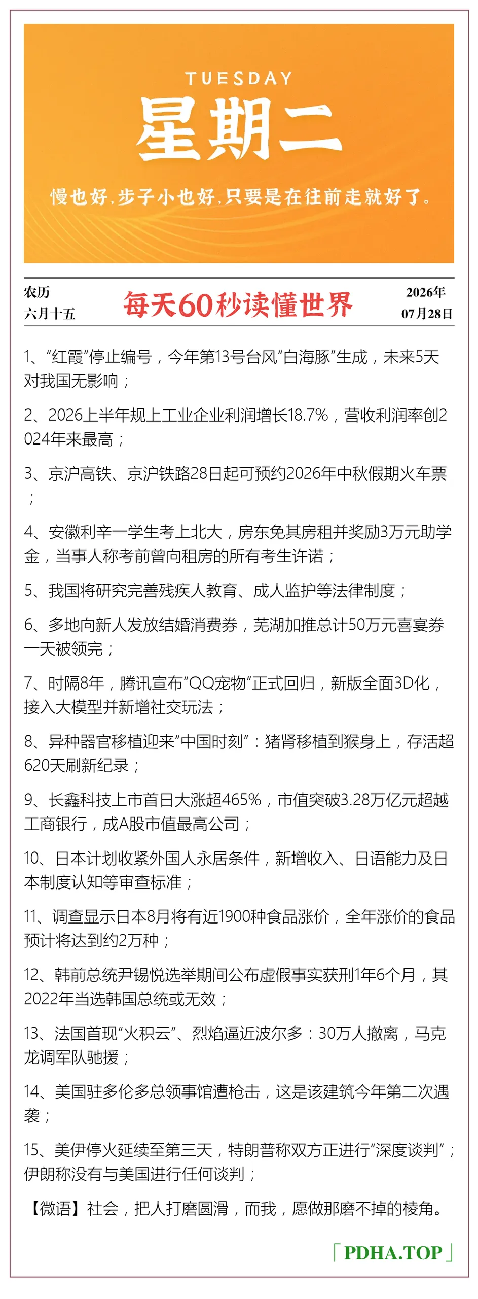 每日60s资讯图