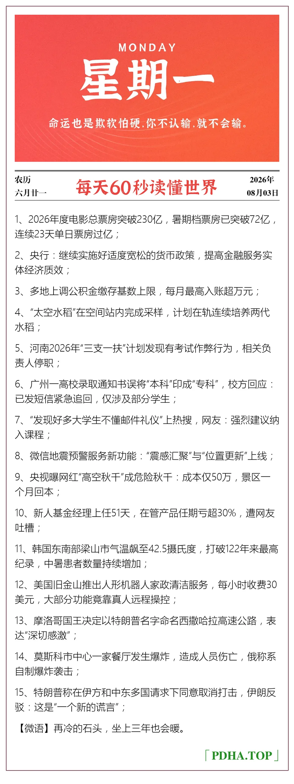 每日60s资讯图