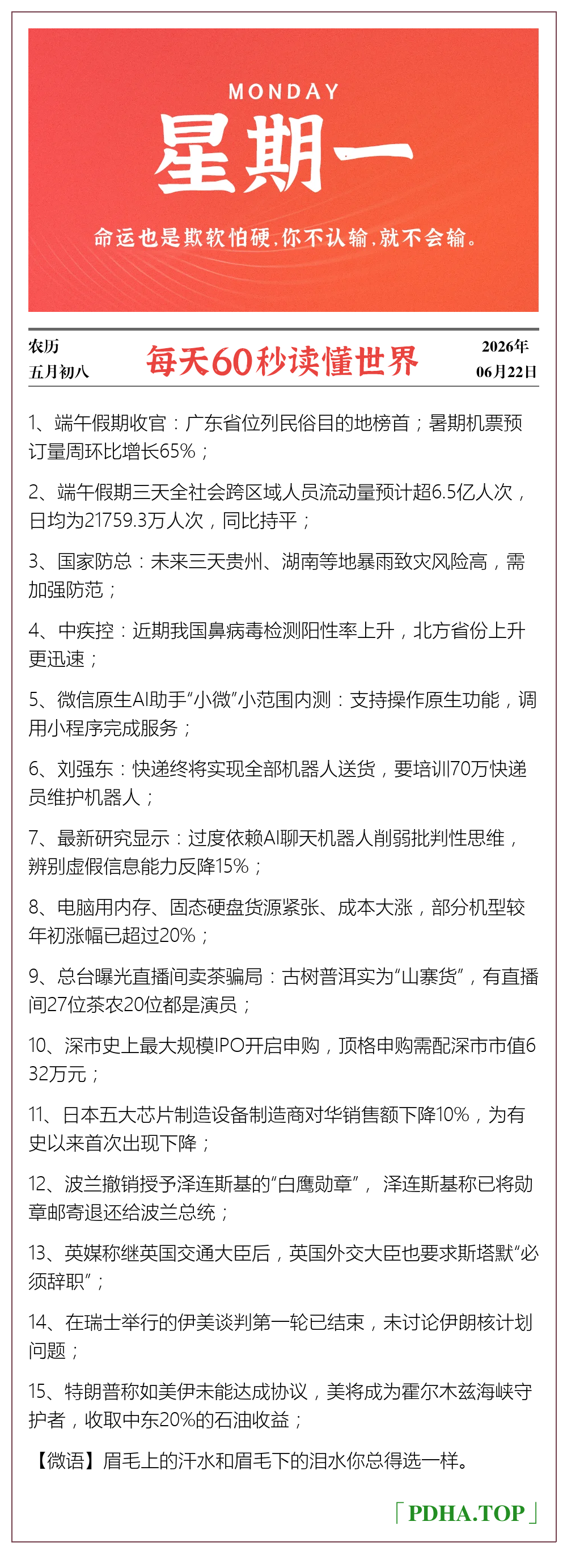 每日60s资讯图