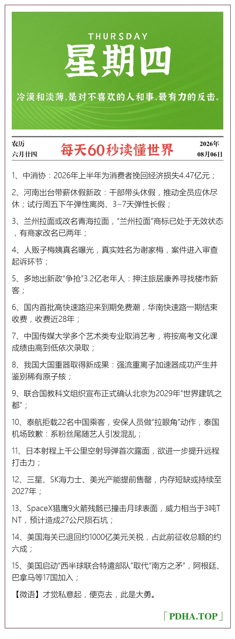 每日60s资讯图