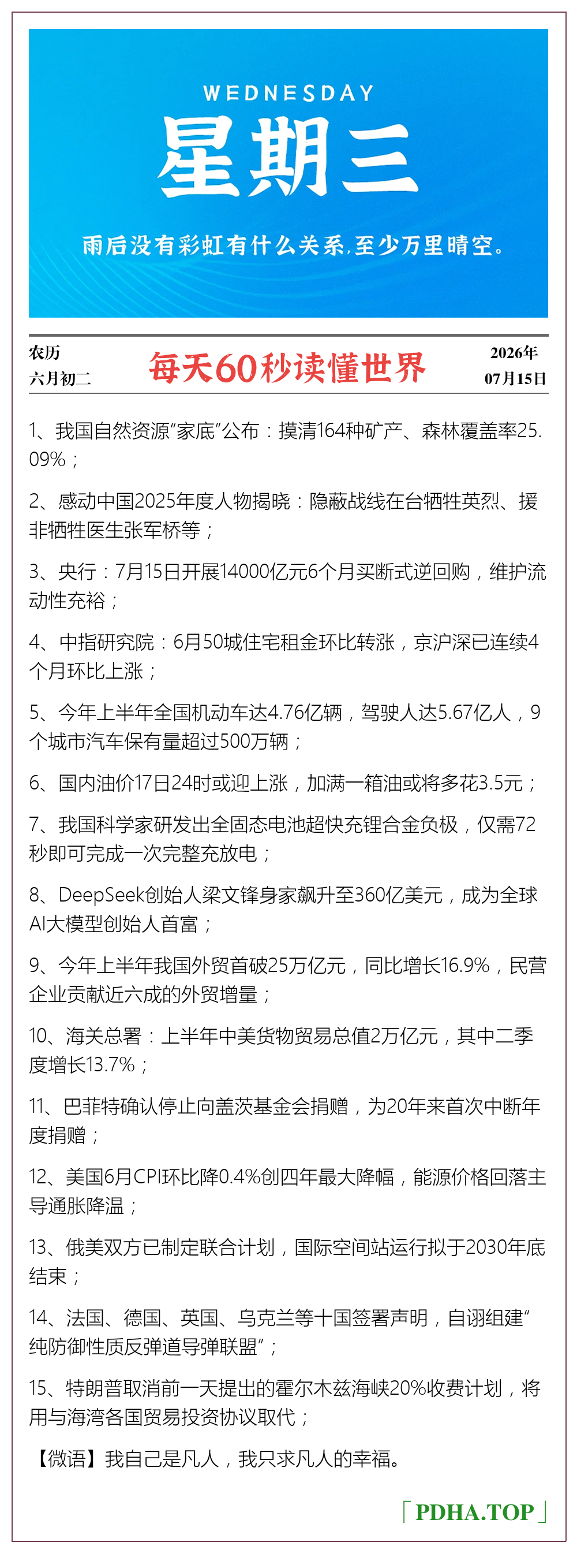 每日60s资讯图