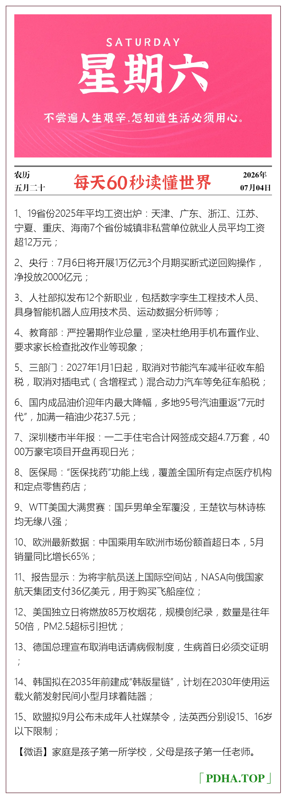 每日60s资讯图