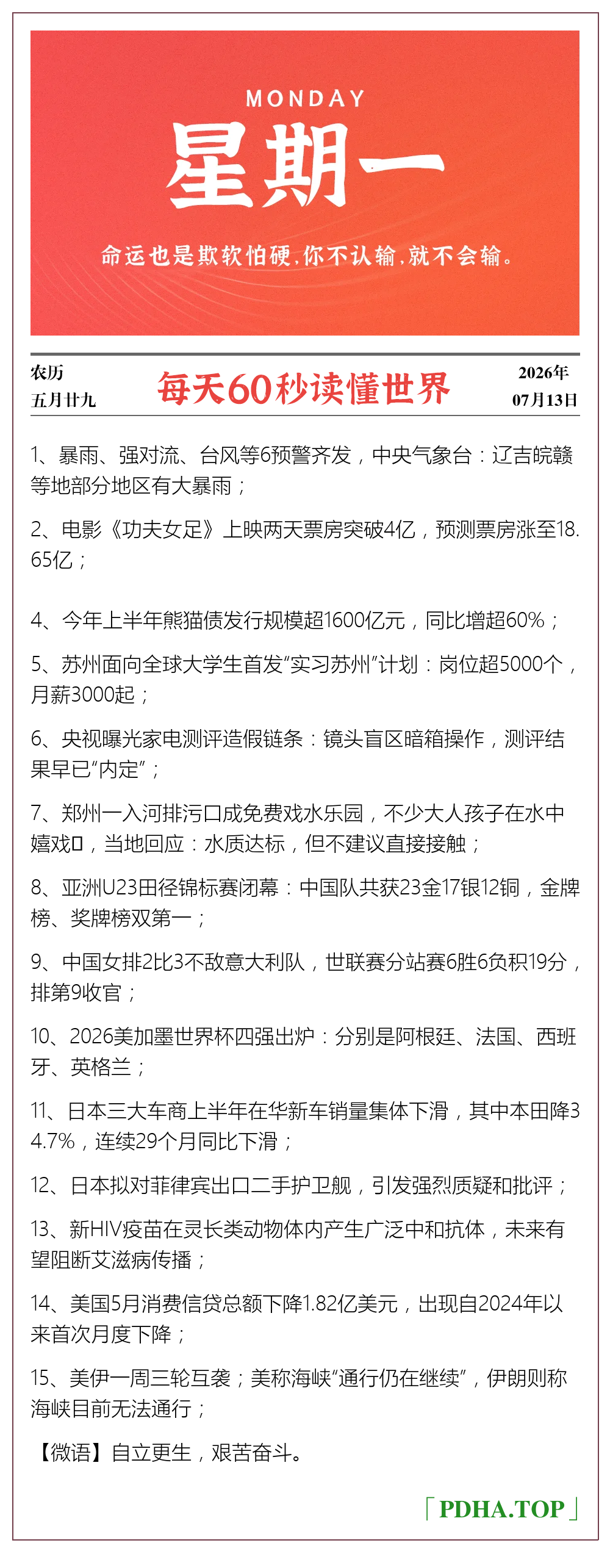 每日60s资讯图