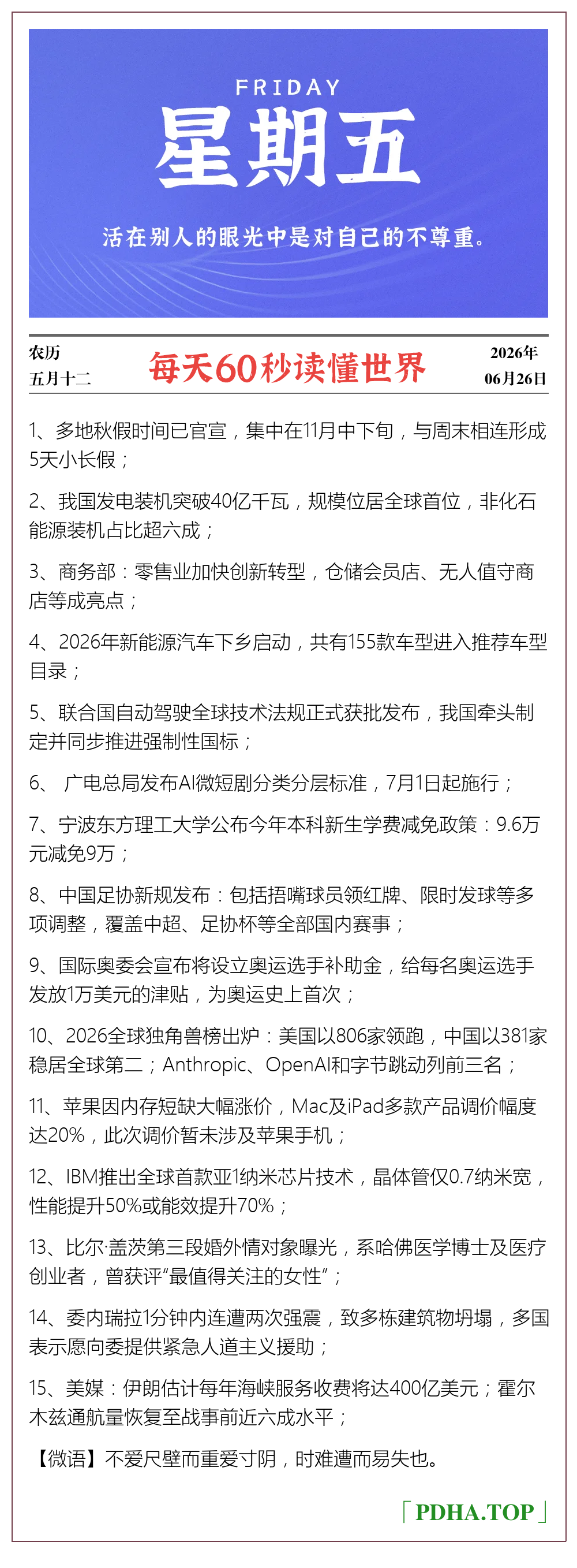每日60s资讯图