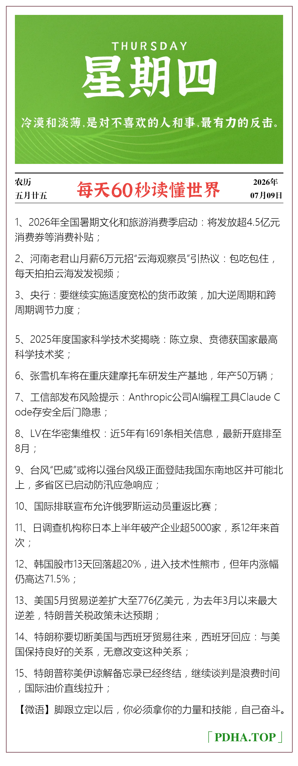 每日60s资讯图